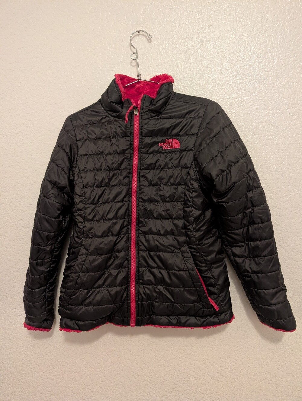 The North Face Girls Reversible Puffer Jacket Size M 10-12